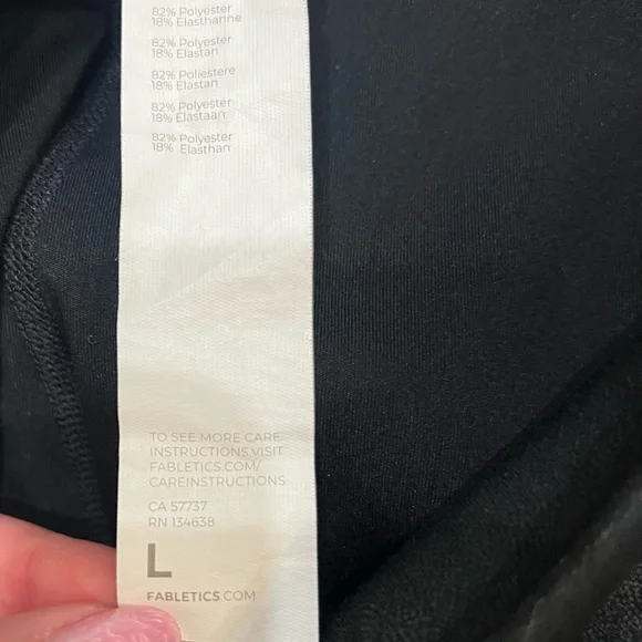 Fabletics High-Waisted Iridescent Luxe Leggings Size Large (Black) - Picture 8 of 11